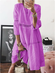 Flore | Classic Elegant Dress Purple Dresses