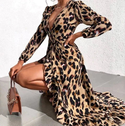 Quinn | Luxe Leopard Dress - OKOHOKO™ FASHION