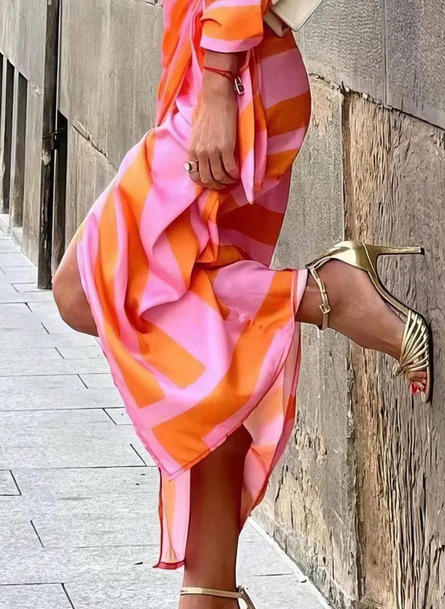 SOLANA | Printed Wrap Dress Dresses