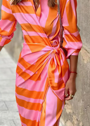SOLANA | Printed Wrap Dress Dresses