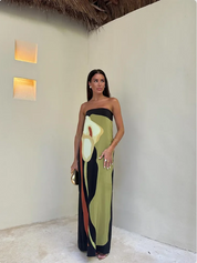 Veneta™ - Elegance Dress Green Dresses