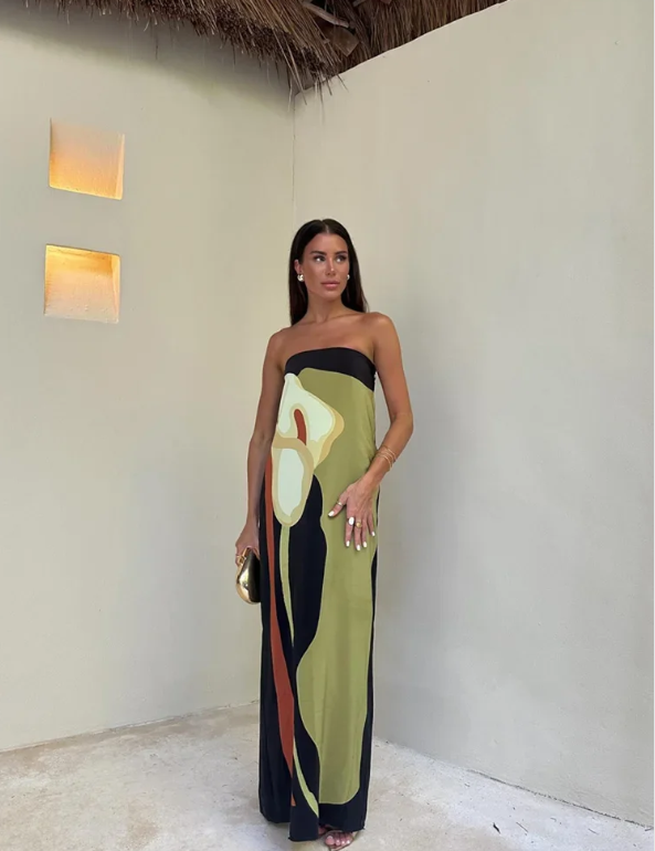 Veneta™ - Elegance Dress Green Dresses