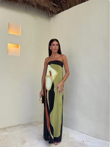 Veneta™ - Elegance Dress Green Dresses