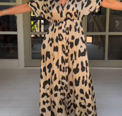 Ciara™ - Elegant dress with leopard print Dresses