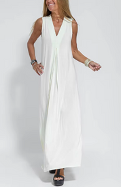 Helen™ | Elegant Sleeveless Dress White Dresses