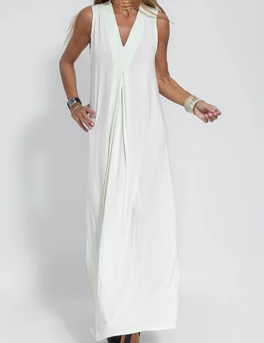 Helen™ | Elegant Sleeveless Dress White Dresses