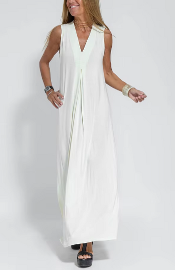 Helen™ | Elegant Sleeveless Dress White Dresses
