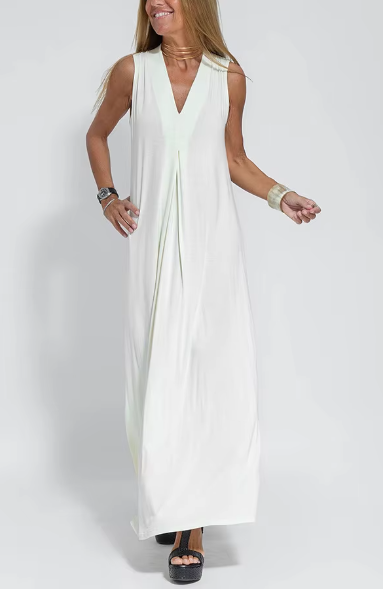 Helen™ | Elegant Sleeveless Dress White Dresses