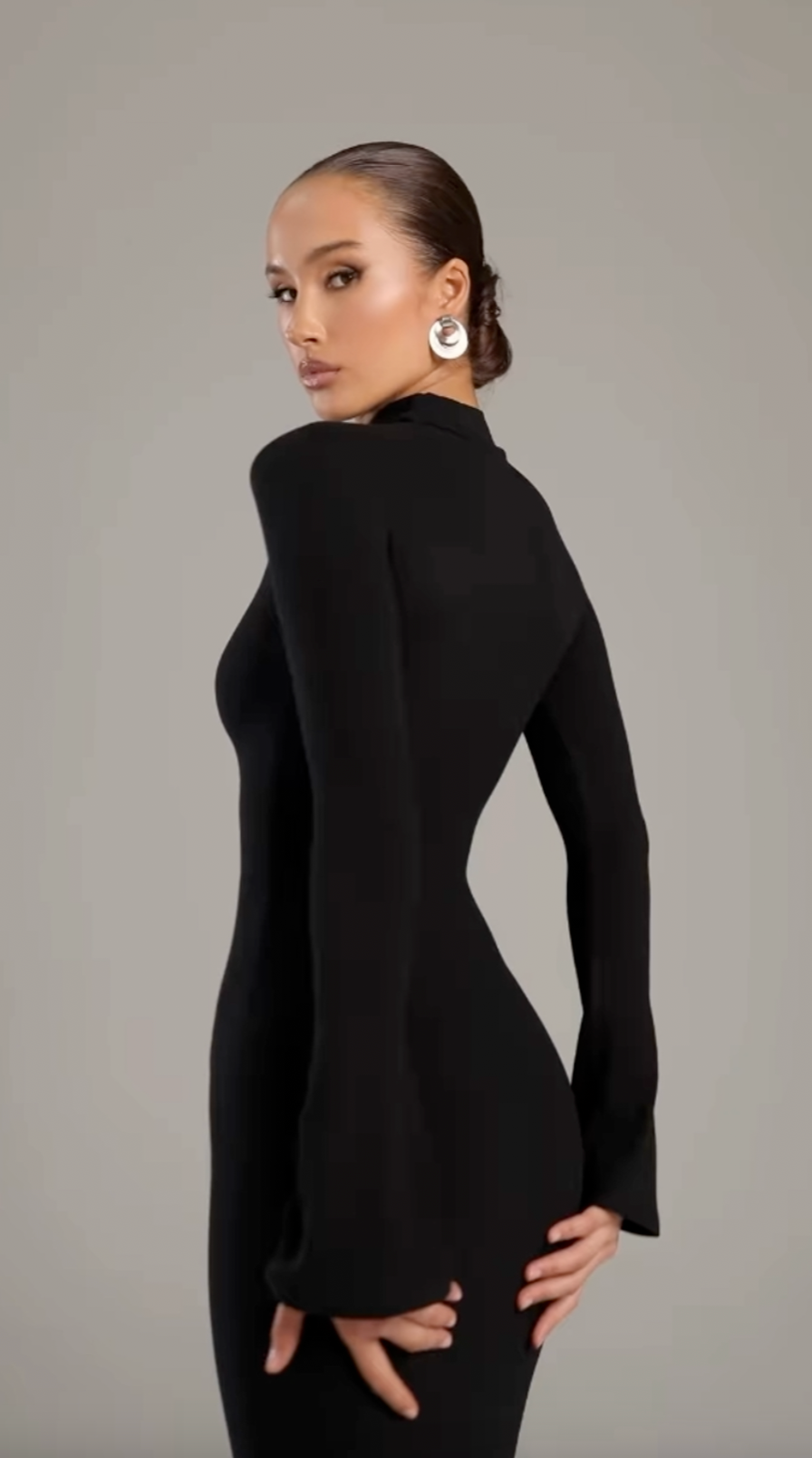 Noire｜Turtleneck Maxi Dress - OKOHOKO™ FASHION