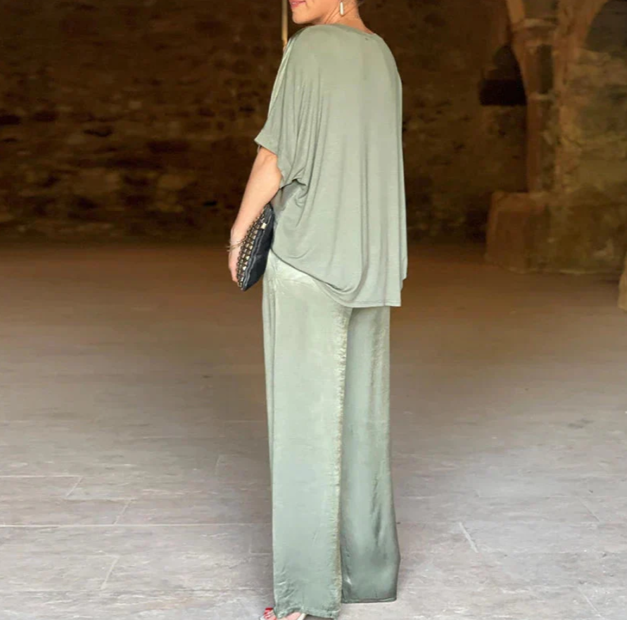 Summer Short-sleeved T-shirt Two-piece Set For Women Outfit Sets