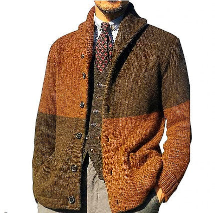 Retro Vintage Knitted Cardigan Sweater Khaki Knitted Cardigan Sweater