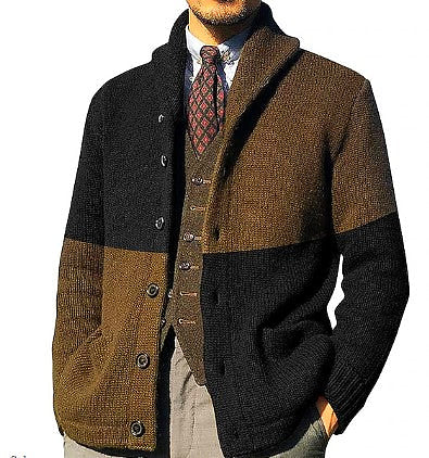 Retro Vintage Knitted Cardigan Sweater Black Knitted Cardigan Sweater