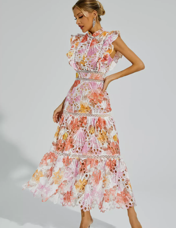 Hollow Sleeveless Maxi Dress Dresses