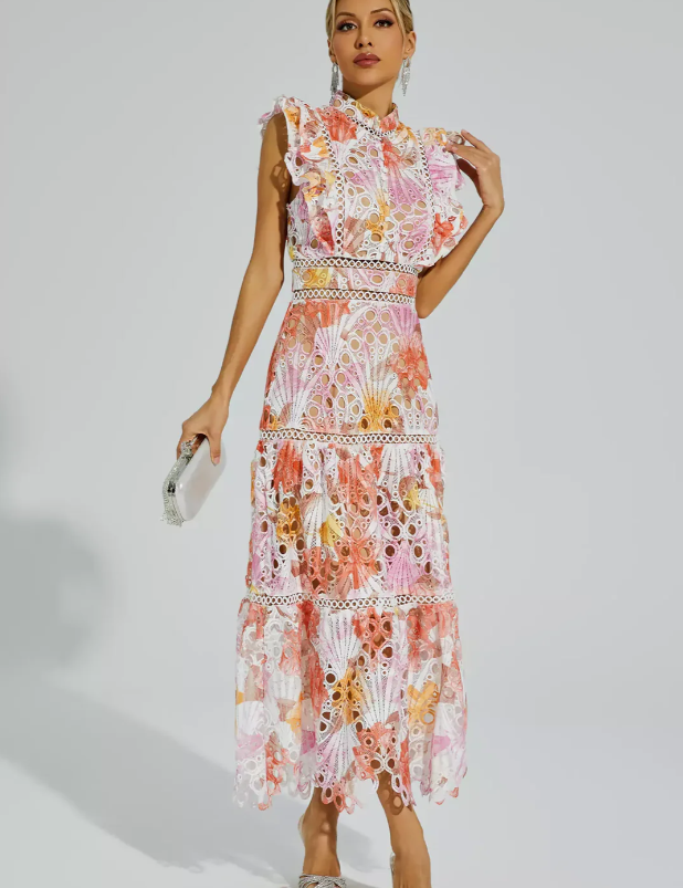 Hollow Sleeveless Maxi Dress Dresses