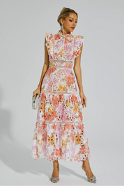 Hollow Sleeveless Maxi Dress Dresses