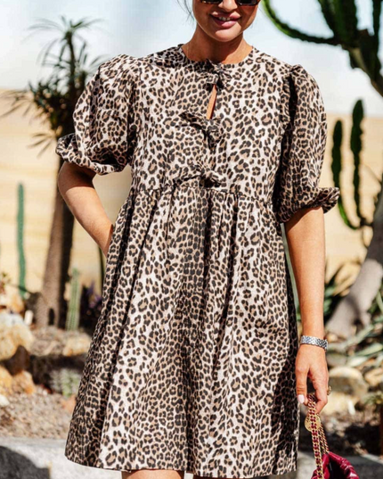 Kendall™ | Leopard Print Flirty & Flowing Sundress M Dresses