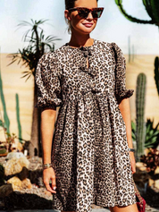 Kendall™ | Leopard Print Flirty & Flowing Sundress S Dresses