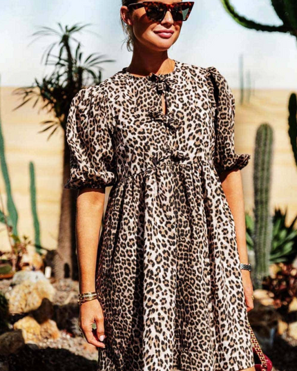 Kendall™ | Leopard Print Flirty & Flowing Sundress S Dresses