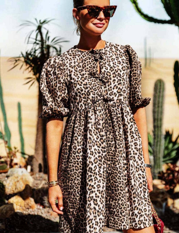 Kendall™ | Leopard Print Flirty & Flowing Sundress S Dresses
