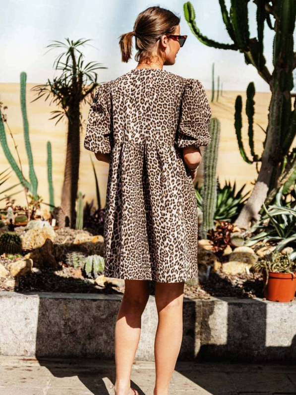 Kendall™ | Leopard Print Flirty & Flowing Sundress Dresses