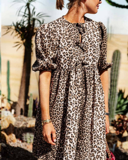 Kendall™ | Leopard Print Flirty & Flowing Sundress Dresses