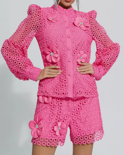 Selah™ | Hollow Flower Leg-Lengthening Suit Dresses