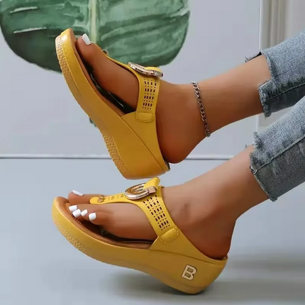 Monroe™ | Stability-Enhancing Therapeutic Sandals Yellow Shoes & Sandals