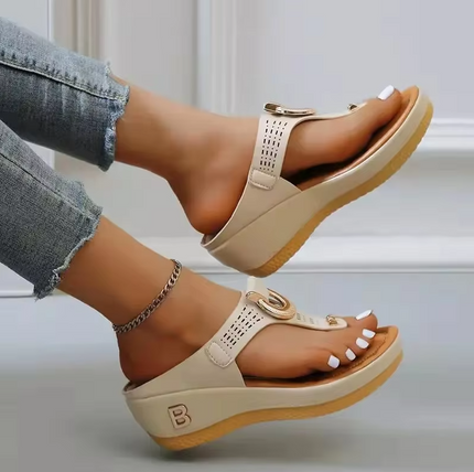 Monroe™ | Stability-Enhancing Therapeutic Sandals Beige Shoes & Sandals