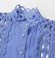 Emery™ | Blue Capri Mini Broderie Lace Dress Dresses