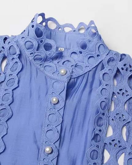 Emery™ | Blue Capri Mini Broderie Lace Dress Dresses