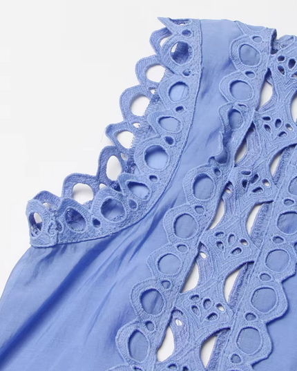 Emery™ | Blue Capri Mini Broderie Lace Dress Dresses