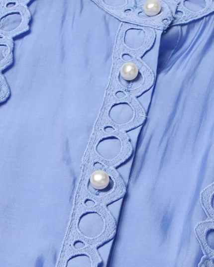 Emery™ | Blue Capri Mini Broderie Lace Dress Dresses