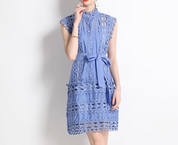 Emery™ | Blue Capri Mini Broderie Lace Dress XL Dresses