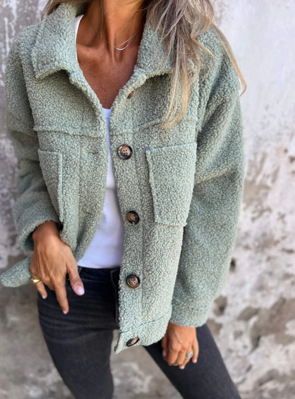 Adira Autumn Coat for Stylish Women with Warmth and Comfort Light Green Jackets