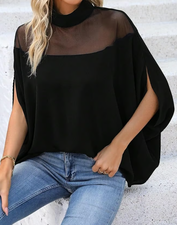 Carina | Sleek Batwing Sleeves Blouse