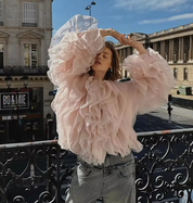 Karissa | Elegant Ruffles Sleeved Blouse Blouse