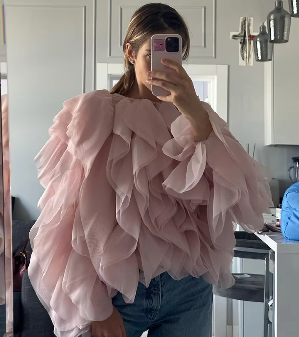 Karissa | Elegant Ruffles Sleeved Blouse Blouse