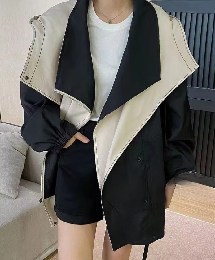 Sofina™ | Stylish and Water-Repellent Trench Coat Black Jackets