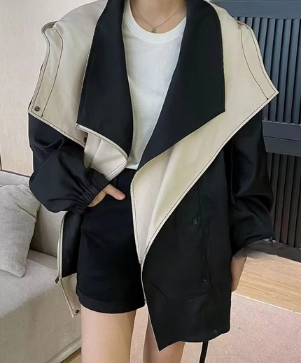 Sofina™ | Stylish and Water-Repellent Trench Coat Black Jackets