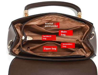 Vintage-Inspired Letter Print Women's Crossbody Handbag Handbags