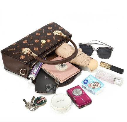 Vintage-Inspired Letter Print Women's Crossbody Handbag Handbags