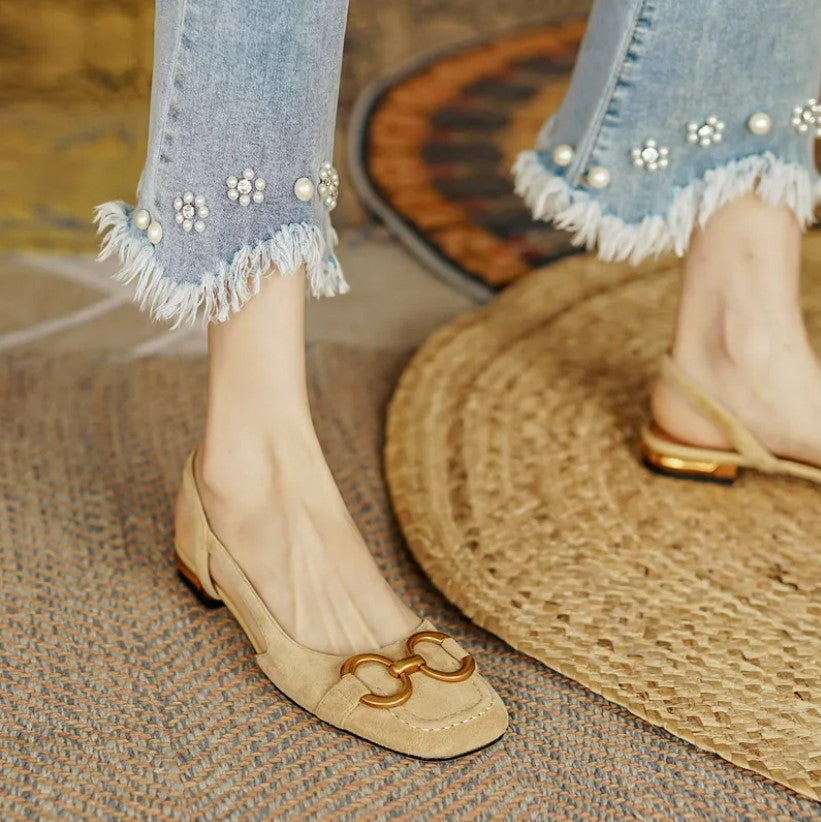 Orthopedic Leather Buckle Sandals Women Sandals