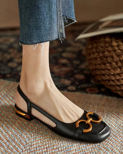 Mallorca | Orthopedic Leather Buckle Sandals Black Women Sandals