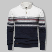 Oslo Quarter Zip Sweater White Sweater