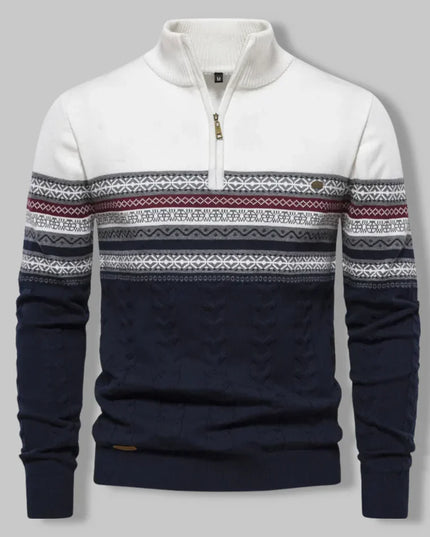 Oslo Quarter Zip Sweater White Sweater
