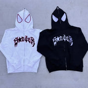 Men’s & Women’s Spider Print Hoodie – Unisex Gothic Streetwear Pullover Hoodies