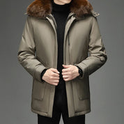 Alpaca Hooded Coat Gray Coat
