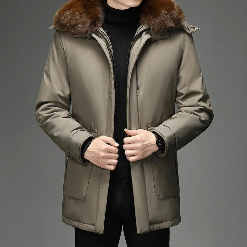 Alpaca Hooded Coat Gray Coat