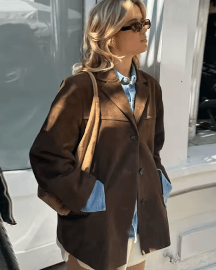 Women Vintage Suede Jackets Jacket