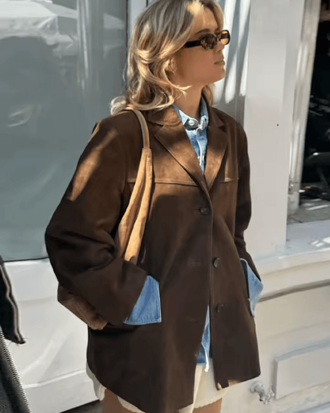 Women Vintage Suede Jackets Jacket